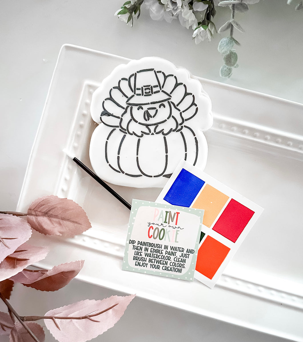 Turkey Paint Your Own Cookie (LARGE COOKIE)