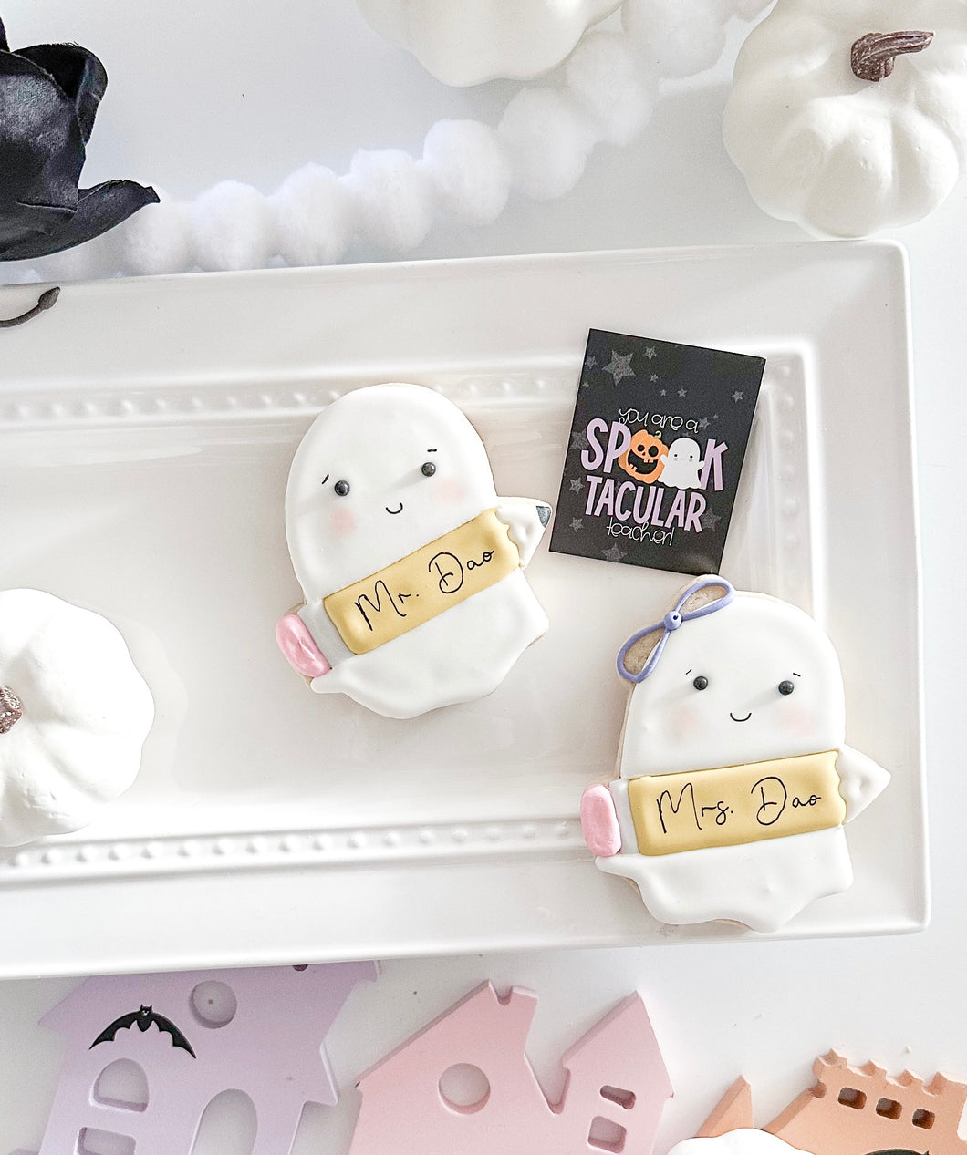 Personalized Teacher Ghost Cookie
