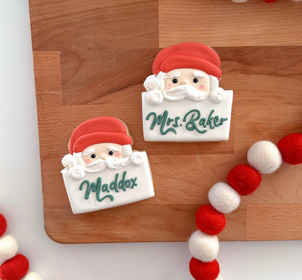 Personalized Santa Cookie