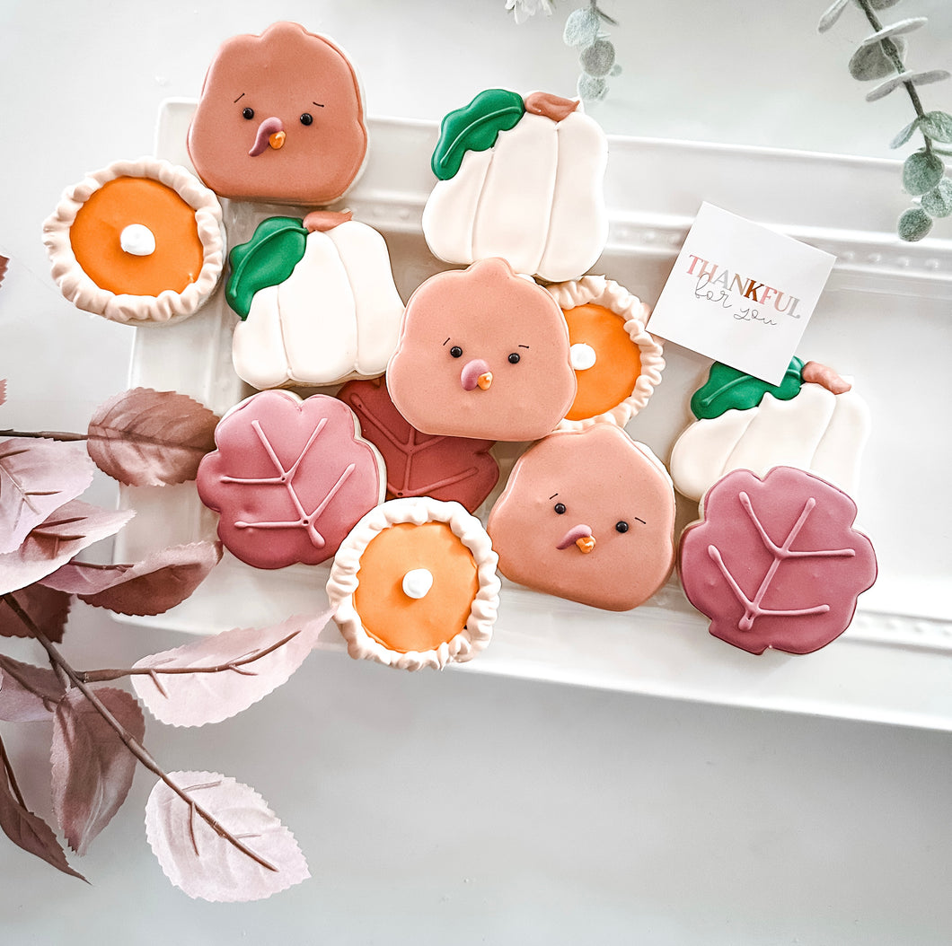 Thanksgiving Mini Cookie Set (4 pack or Dozen)