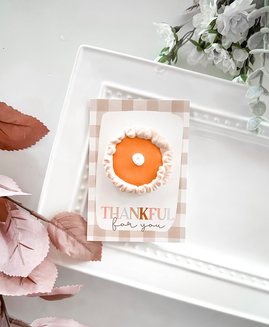 Pumpkin Thankful for You Cookie Card