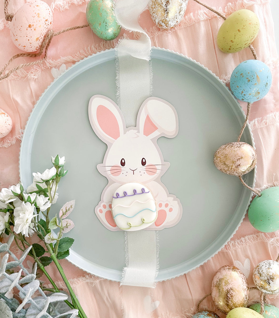 Sitting Bunny Cookie Card