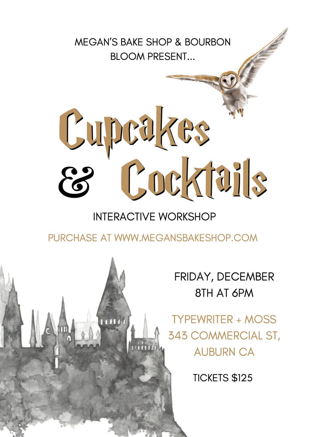 Wizards & Muggles Cupcakes & Cocktails 12/8 @6pm