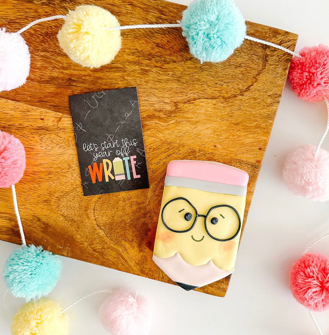 Back to School SMARTY PENCIL Sugar Cookie