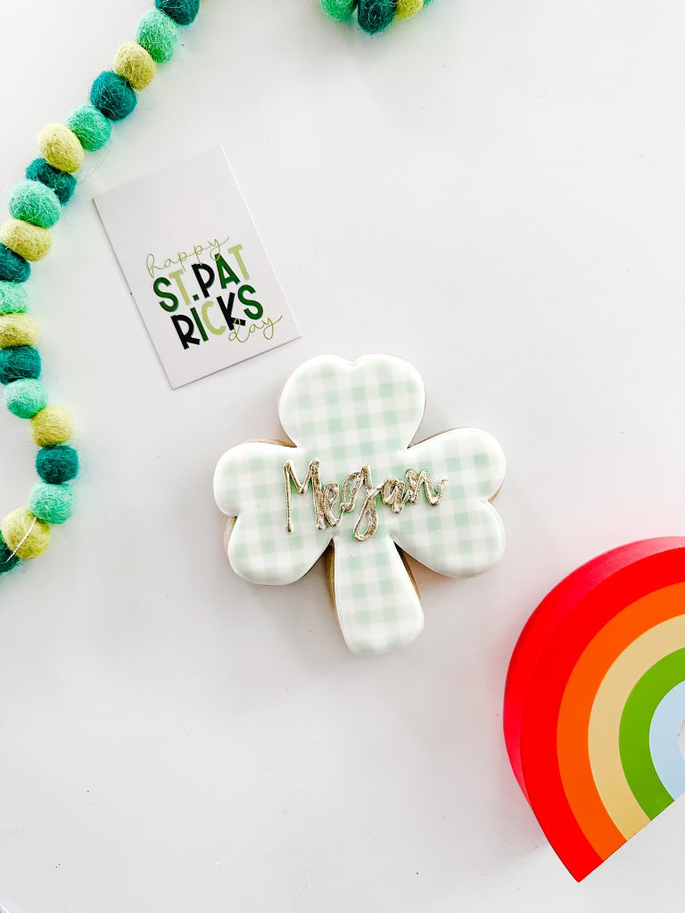 Personalized Shamrock Cookie