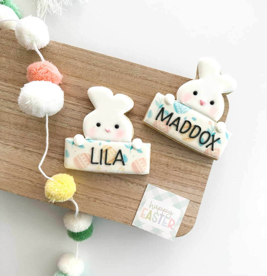 Personalized Bunny Sugar Cookie